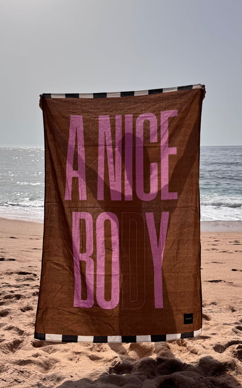 A NICE BODY BEACH TOWEL