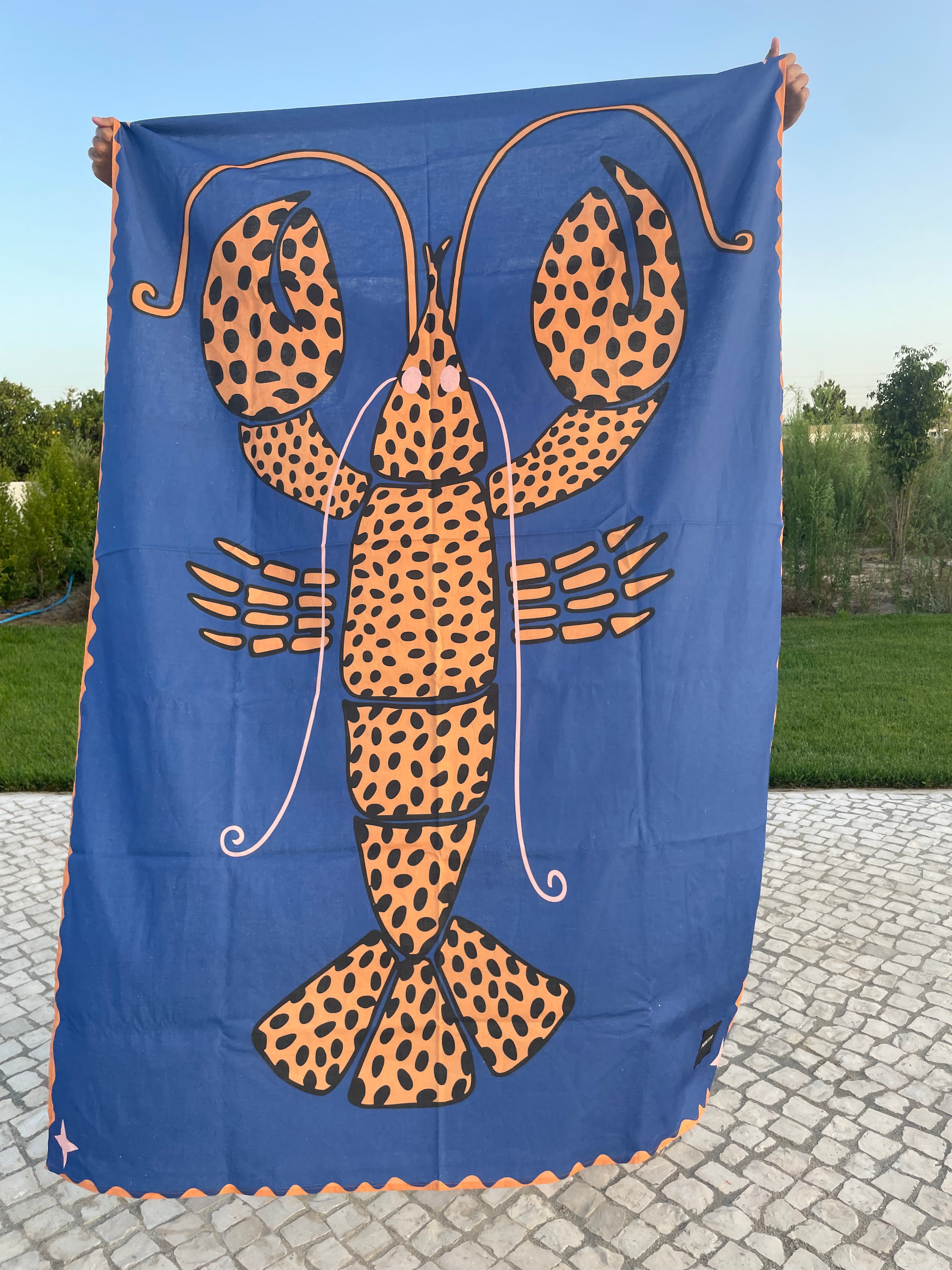 BLUE LOBSTER BEACH TOWEL