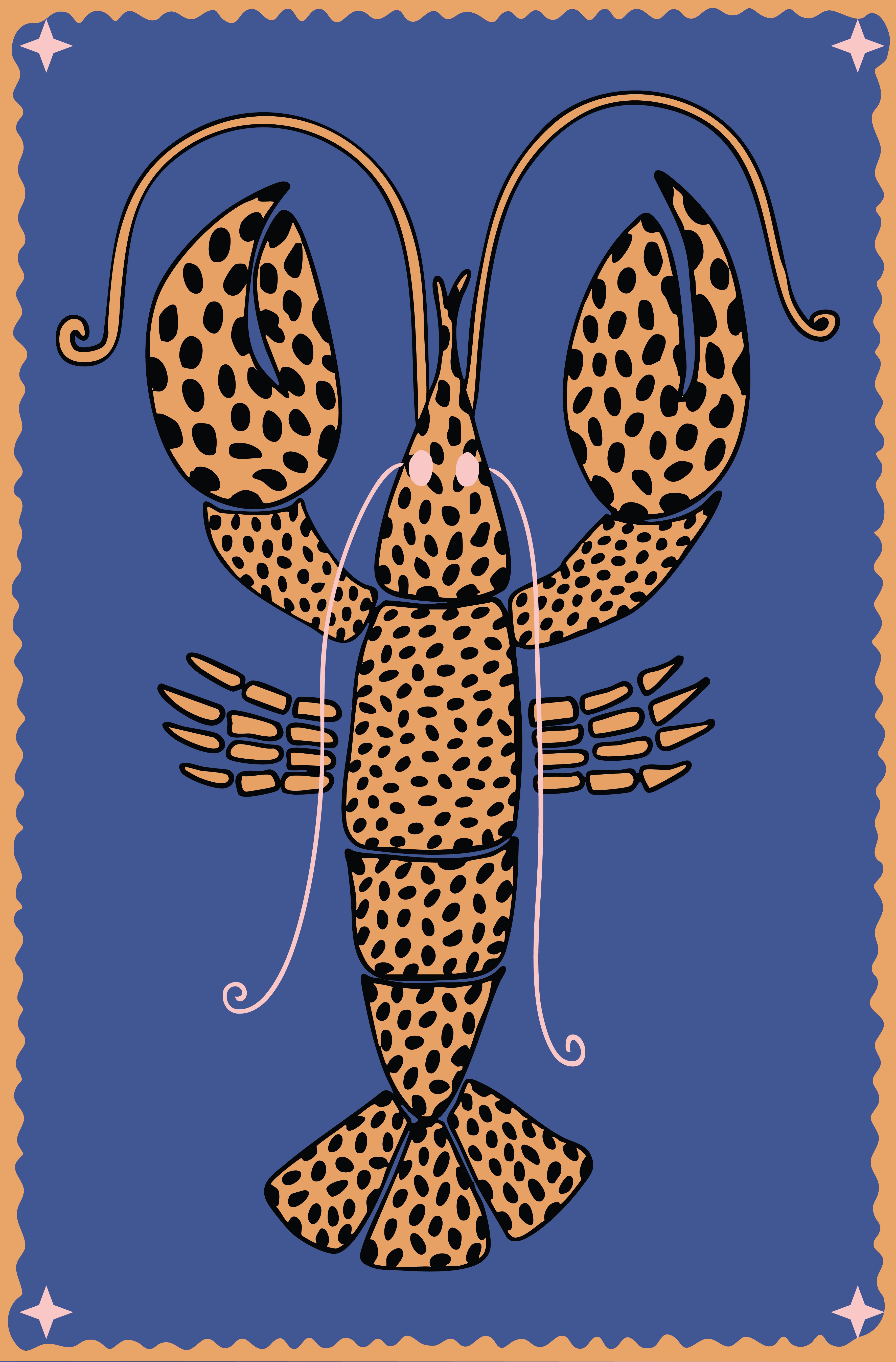 BLUE LOBSTER BEACH TOWEL