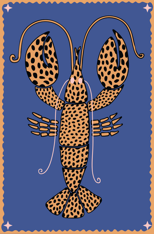 BLUE LOBSTER BEACH TOWEL